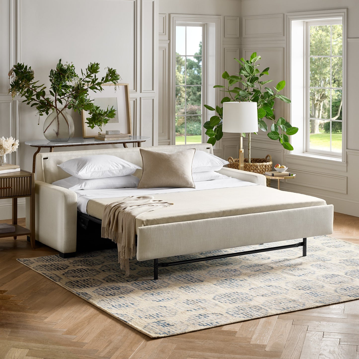 Ghent Square Arm Ultimate Sleeper Sofa (53"-90")