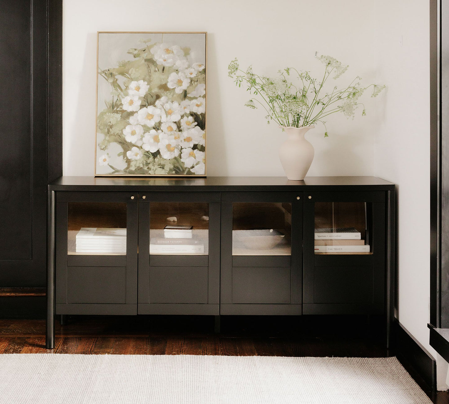Modern Black Console Cabinet