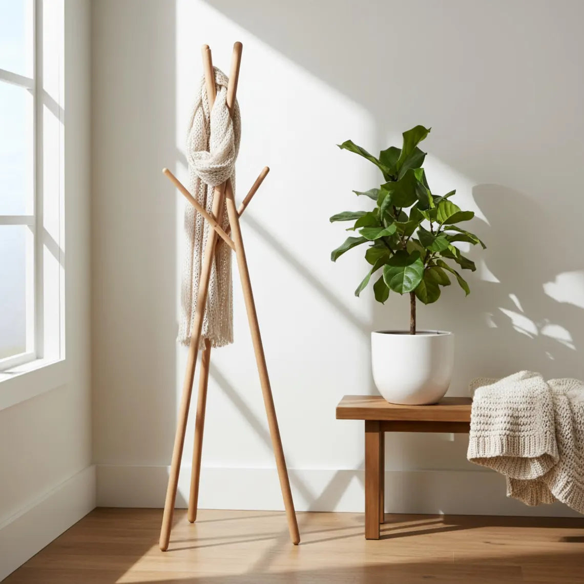 Wooden Coat Rack