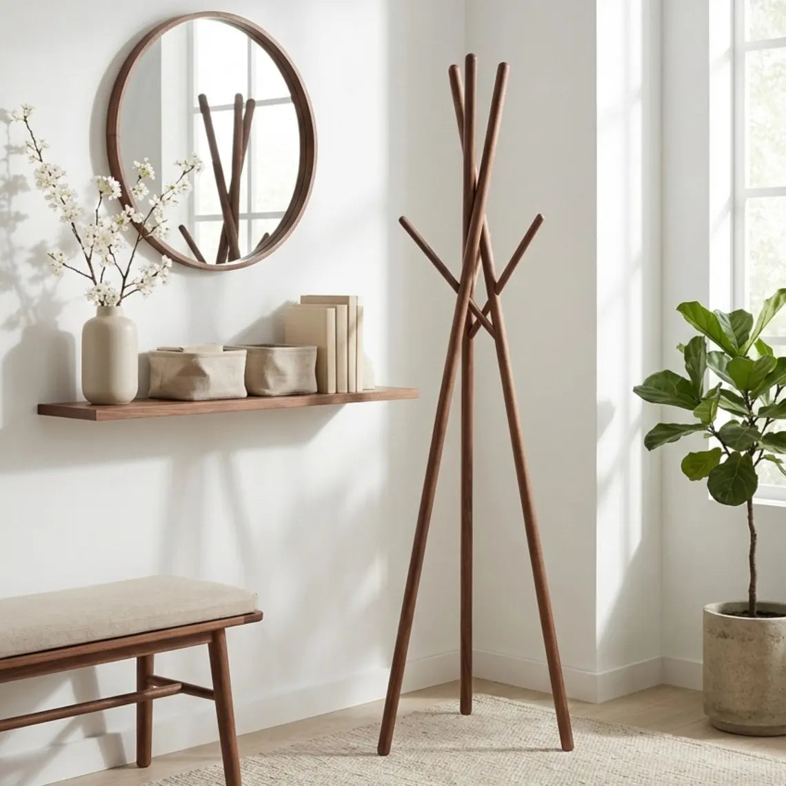 Wooden Coat Rack