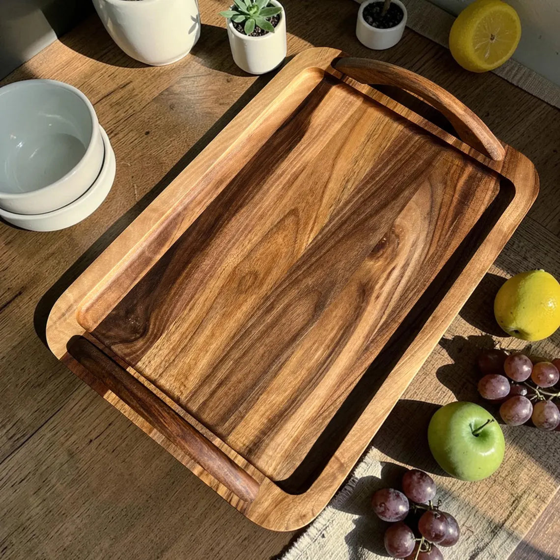 Walnut Wooden Serving Tray