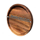 Round Walnut Serving Tray