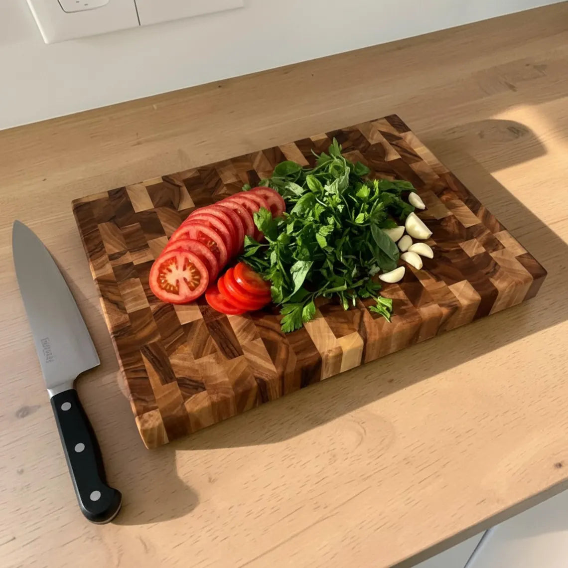 Walnut End Grain Cutting Board,