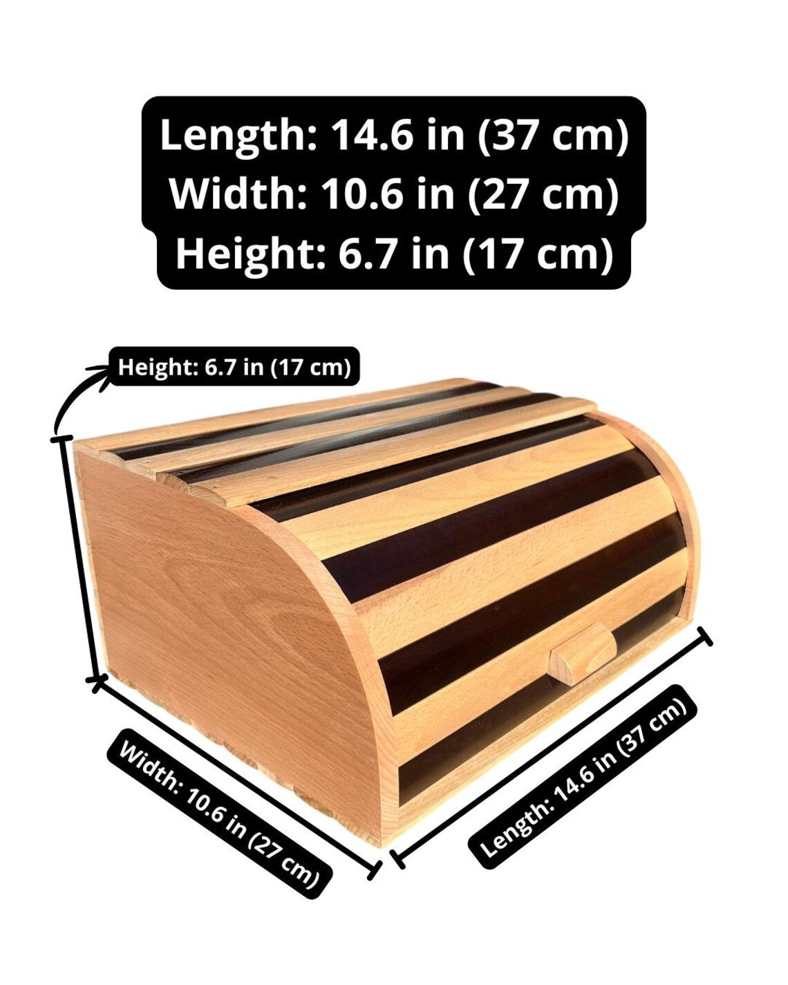 Wooden Bread Box Roll