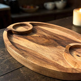 Wooden Serving Tray in Walnut