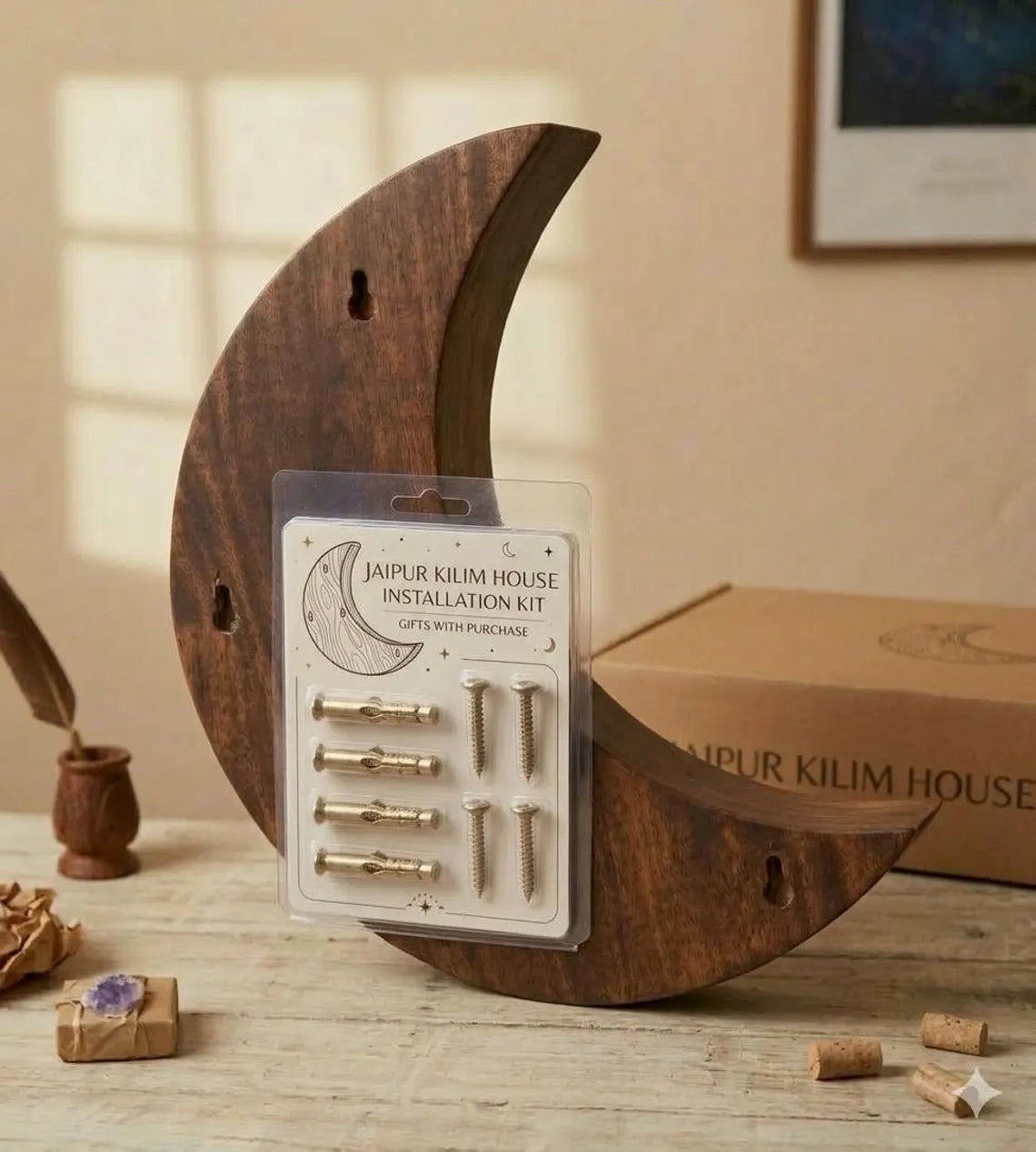 Crescent Moon Wall Shelf