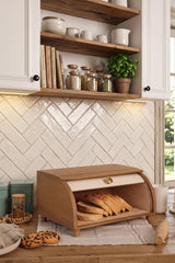 Beech Wood Bread Box,