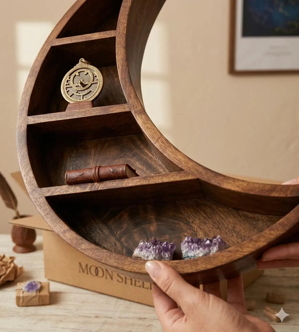 Crescent Moon Wall Shelf
