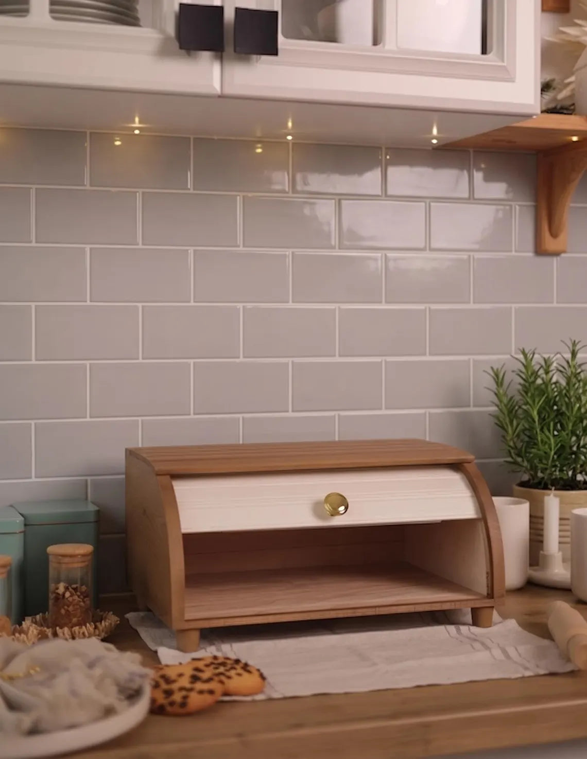 Beech Wood Bread Box,