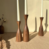 Teno Walnut Candle Holders