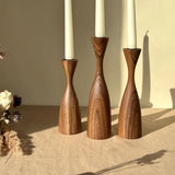 Teno Walnut Candle Holders
