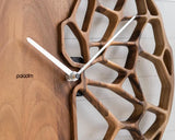 Walnut Geometric Wall Clock