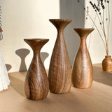 Teno Walnut Candle Holders