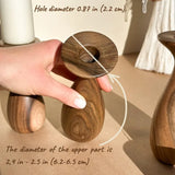 Teno Walnut Candle Holders