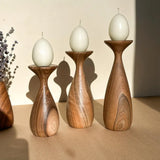 Teno Walnut Candle Holders
