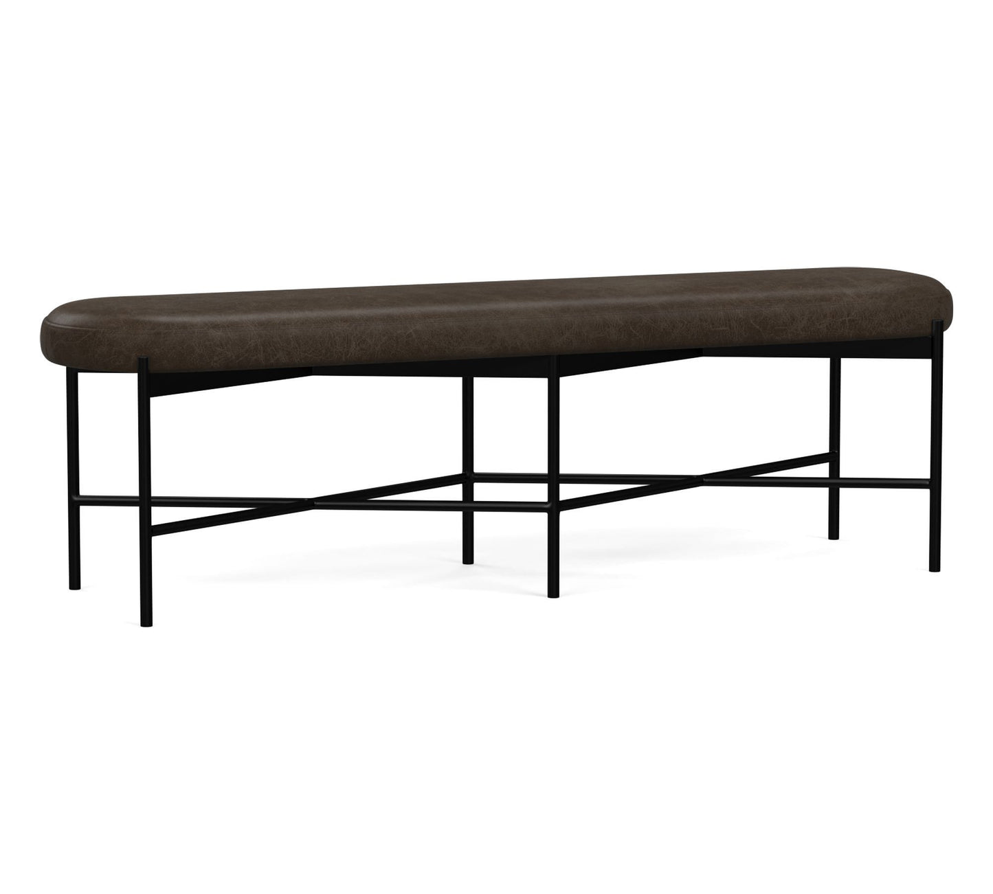 Maison Leather Backless Bench (64")