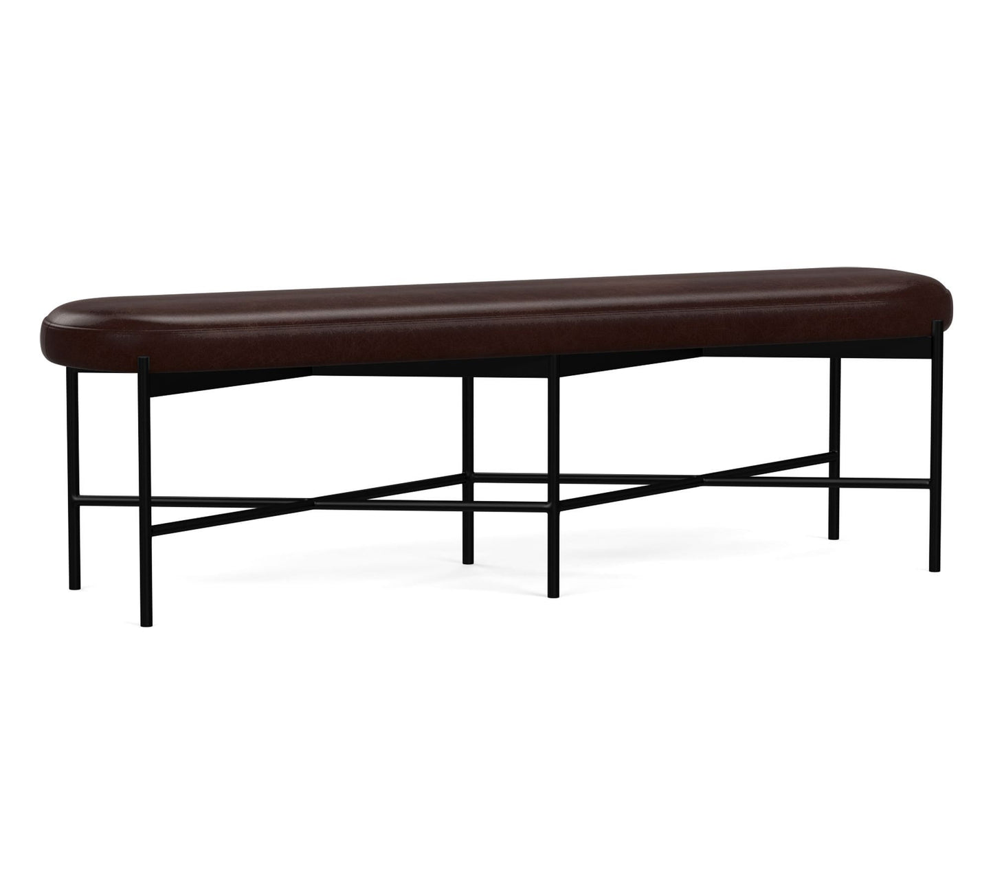 Maison Leather Backless Bench (64")