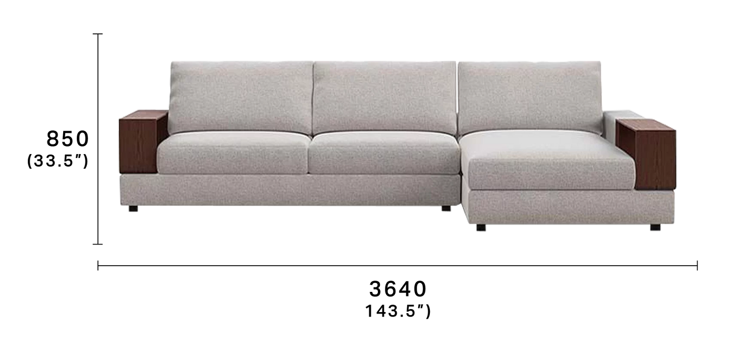 Jasper Sectional Sofa with Wide Chaise