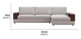 Jasper Sectional Sofa with Wide Chaise