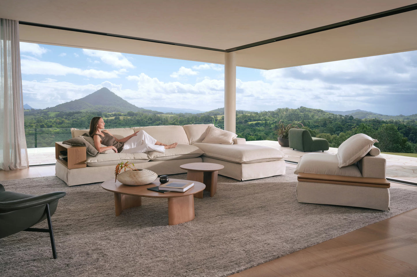 Jasper Coast Sectional sofa with Chaise and Chair Wide