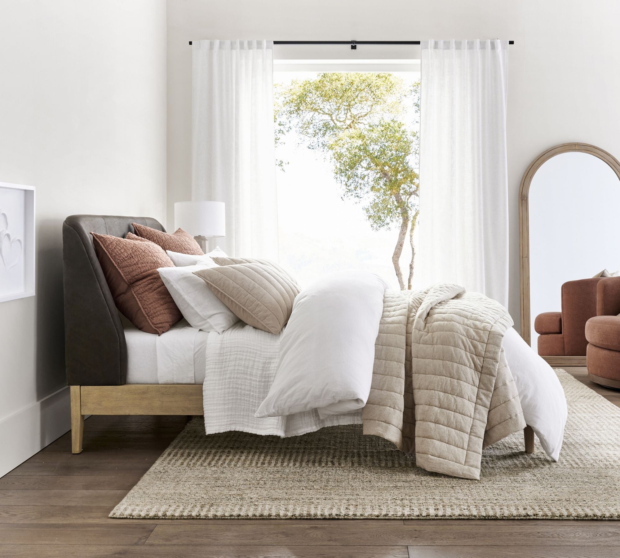 Layton Leather Bed