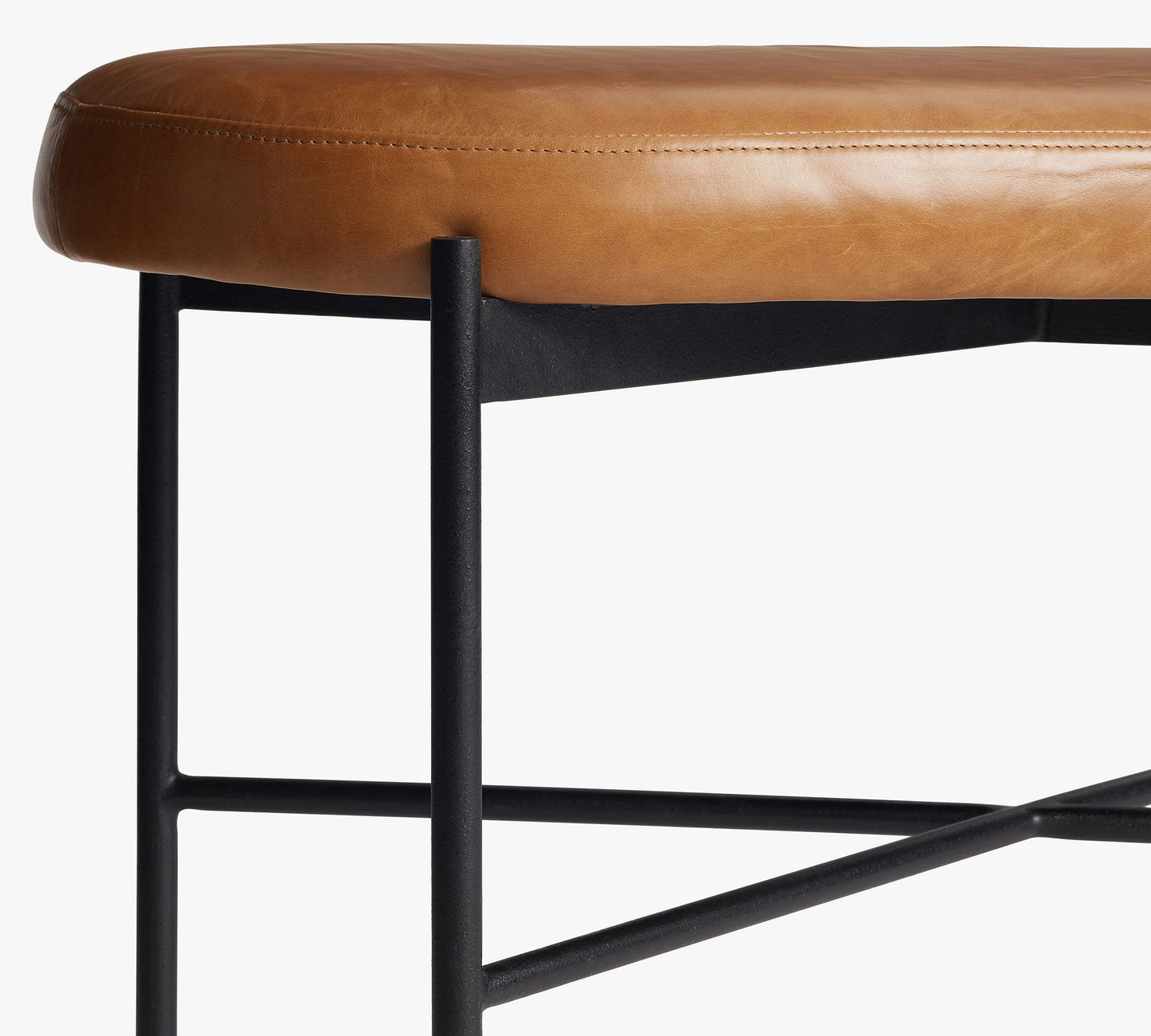 Maison Leather Backless Bench (64")