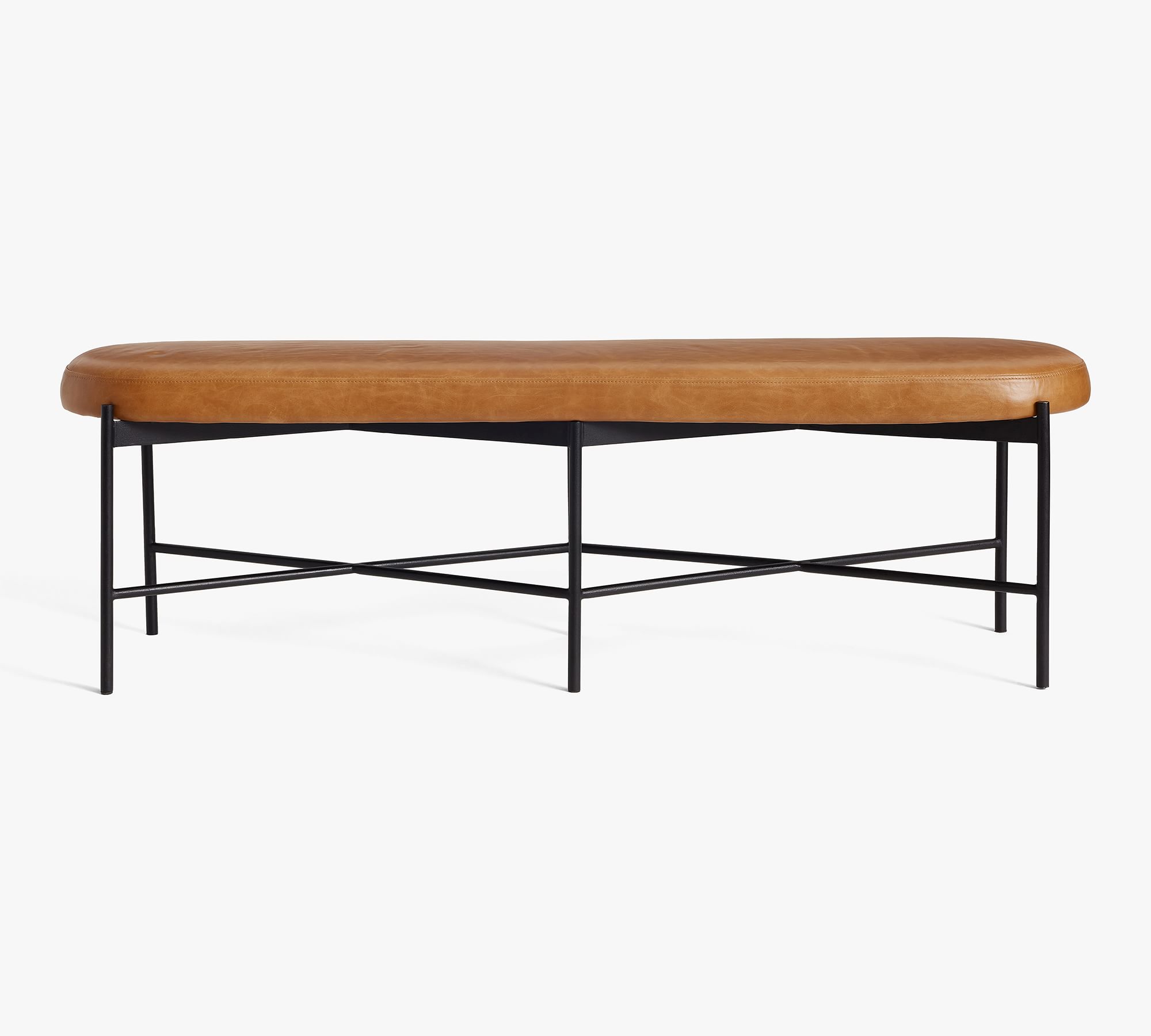 Maison Leather Backless Bench (64")