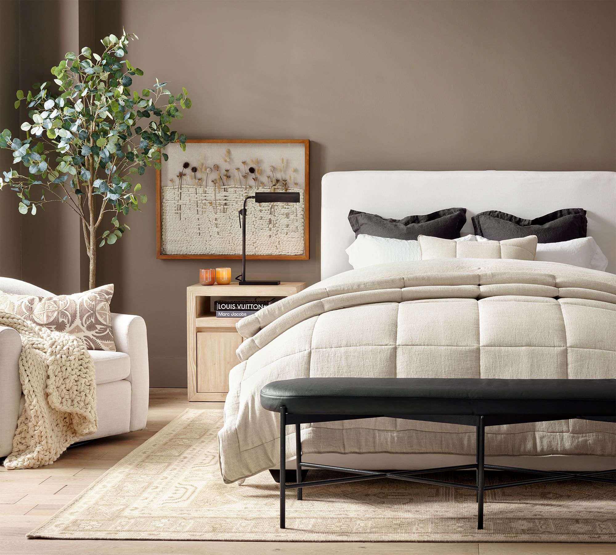Maison Leather Backless Bench (64")