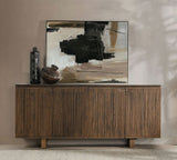 Modern Slatted Wood Sideboard