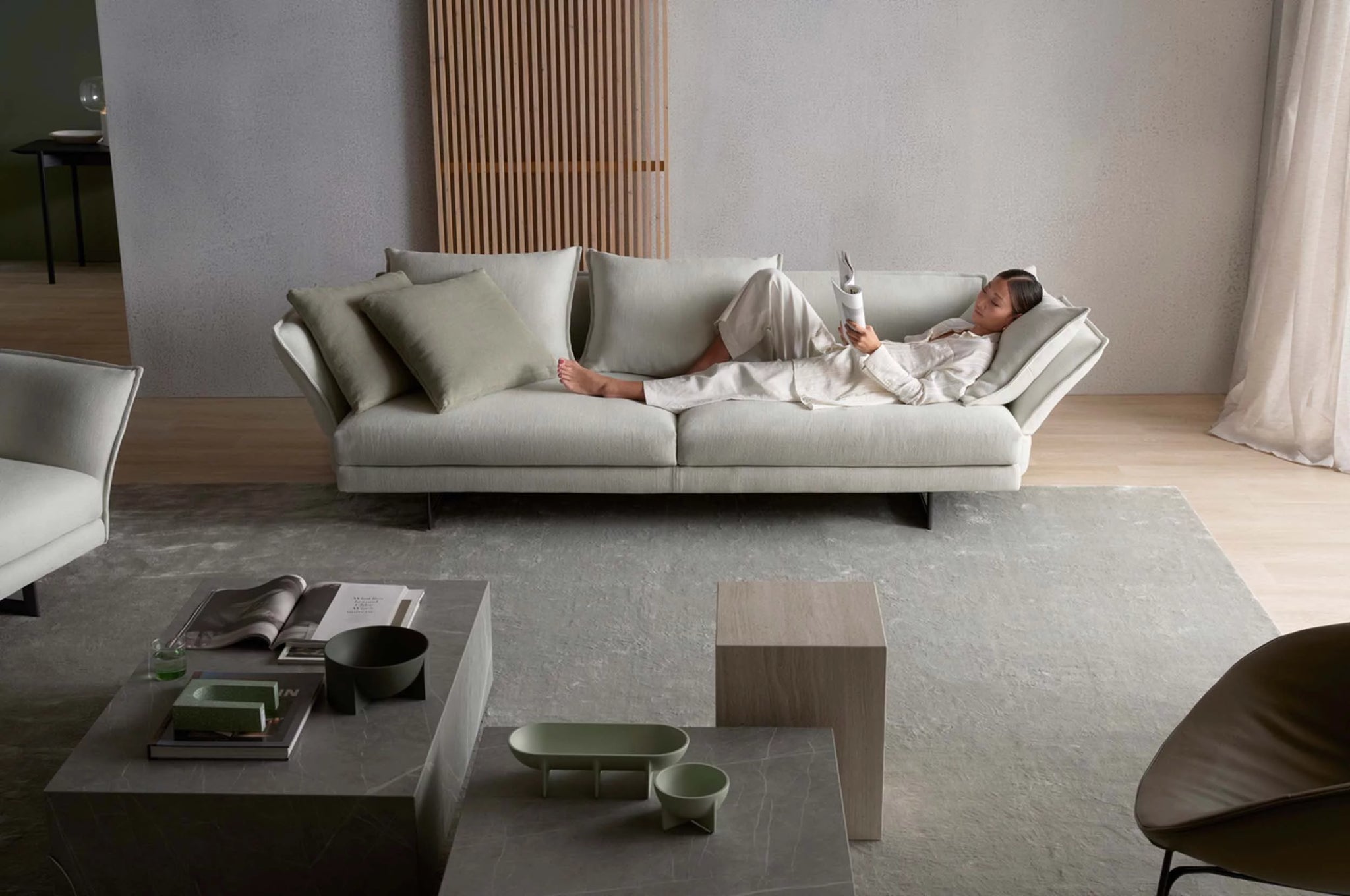Zaza 3 Seater Sofa with Deep Seats
